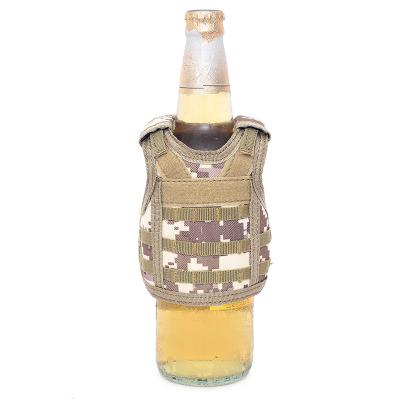 China exterior & Rising & Adjustable Mini Molle Vest Hunting Bottle Bottle Military Tactical Beer Cooler Beer Cooler Drink Vest Bottle Straps for sale