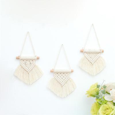 China Bohemian Chic Geometric Art Decor 3 pcs Macrame Woven Wall Hanging Boho Home Decor for sale