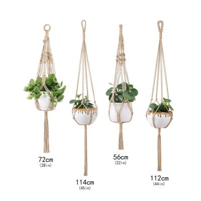 China Home Decor for Apartment Bedroom Living Room Gallery Enhance Homes and Gardens Jute Rope Macrame Plant Hanger, Set of 4 for sale