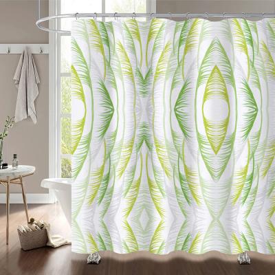 China Hotel Sustainable Quality And Aesthetic Machine Washable Waterproof Fabric Shower Curtain for sale