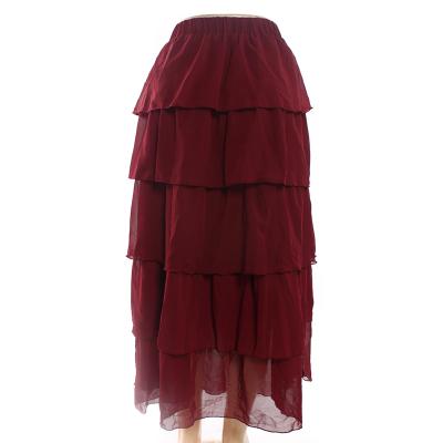 China Workable Bestselling Chiffon Factory OEM 5 Layers Harden Pretty Party Elastic Waist Elegant Skirt à venda