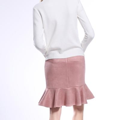 China High Quality Pink Mermaid Mermaid Skirt Suede Short Skirt For Women à venda