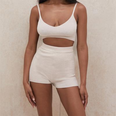 China Fluffy Breathable Women Casual Wrap Shorts Knit High Waisted Shorts à venda