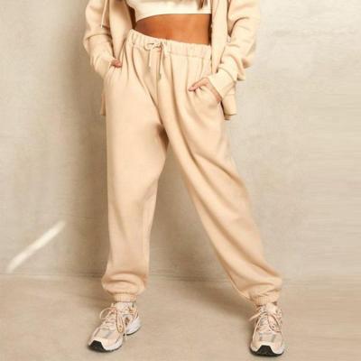 China Pretty Cotton Anti-Wrinkle Drawstring Running Sports Joggers Women's Oversized Pants for sale