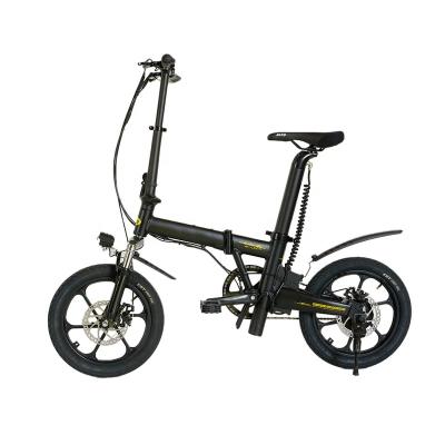 China Hot Sale 36V 6.4A Aluminum Alloy Foldable Lightweight Mini Electric Bike For Adult for sale