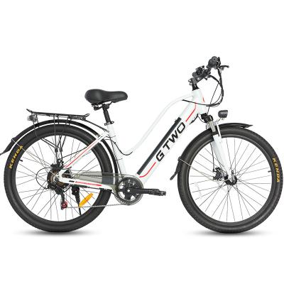 China Aluminum Alloy 24 Inch City Bike Double Disc Brakes G10 48V9Ah Removeable Battery 350W Motor 7S Clutch 1.95