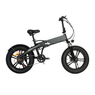 China Hot Sale 48V 9.6A Aluminum Alloy Electric Fat Bike E Bike Long Range Snow 500W 20