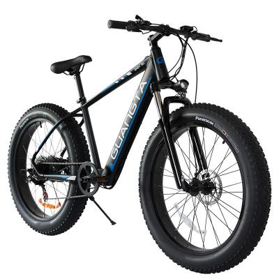 China Aluminum Alloy 26 F-3 48V15Ah Battery 350W Electric Brushless Motor 4.0 Fat Tire Brushless Tire Front Fork Lockable 26 Inch Dual Mountain Bike Snow Disc Brake for sale