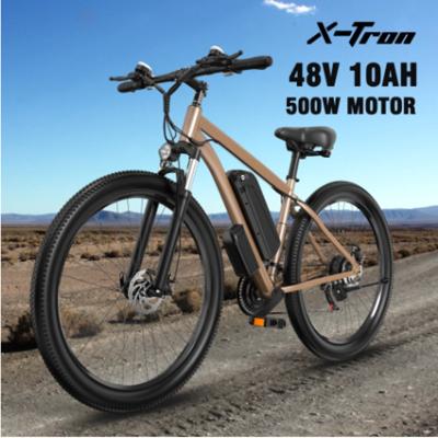 China Mountain Bike X-Tron 500W Electric Bike 29 Inch Tires Men's Mountain Bicycle 48V 13AH Dual Disc Brake 60km Chain Max Speed ​​45km/h Adult Bike for sale