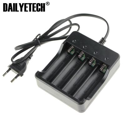 China For 18650 Rechargeable Battery EU Plug 4 Slot 18650 AC Li-ion Battery Charger 4 LED Indicator 4.2V From DAILYETECH for sale