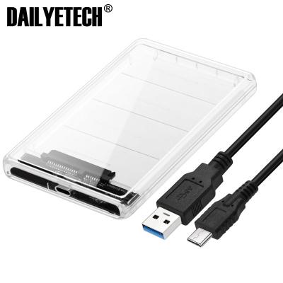 China tool-free installation; hot-swap plug and play. Factory price USB 3.1 Type C to SATA 3.0Transparent 2.5 hdd enclosure HDD CASE HDD CASING for sale