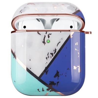 China 2021 New Style Anti-drop Hard Case For AirPods IMD Printing Fashion Design Marble Earphone Case For AirPods1/2 for sale