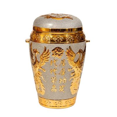 China Keep Urn 60 Ceramic Human Ashes Urns Double Large Phoenix Altar Urn Urn for sale