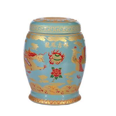 China Keep The Ashes China Supplier Classic Adult Cremation Urn 27cm Dragon And Phoenix Altar Urn for sale