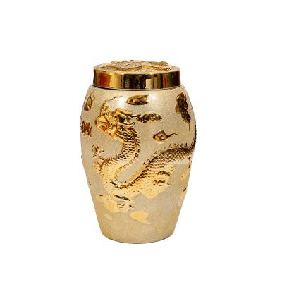 China Keep Ashes China Manufacturer Funeral Urn Human Cremations Ceramic Urn For Adult Human Ashes for sale