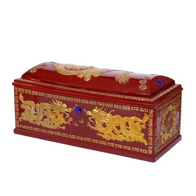 China Beautiful Ssangyong Engraved Ceramic Casket Of European Style Ceramic Funeral Casket for sale