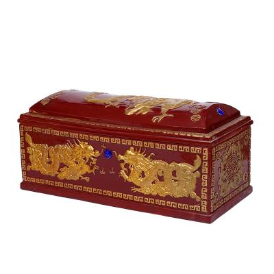 China Ash Container Porcelain Coffin Ssangyong High Quality Funeral Ceramic Casket European Style for sale