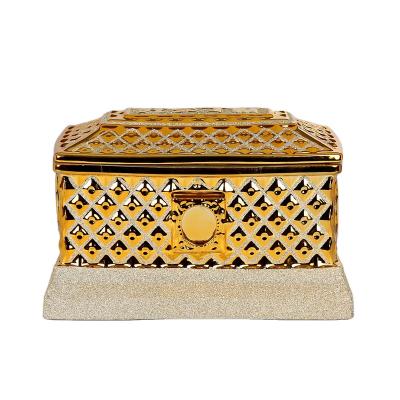 China Best Selling Classy Adult Cremation Urns Anti-Corrosion Gilded Urn Funeral Urn For Ashes for sale