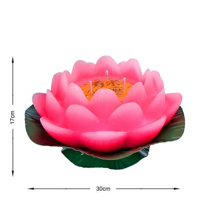 China Hot Selling High Quality Relighting Candle 30cm Lotus Candles For Praying To Gods And Buddha Supplies for sale