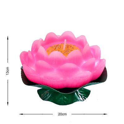 China Wholesale Price Buddhist Buddha Lamp China Offer Sale Supplies 20CM Lotus Candle for sale