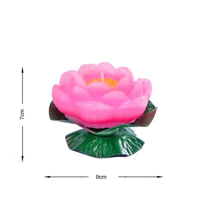 China Good And Cheap Wholesale Wishing Supplies 9CM Lotus Candle Buddha Offering Lamp for sale