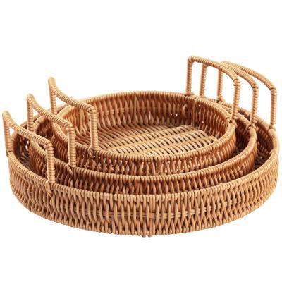 China High quality colorful Storgae pp rattan polywicker basket for sale