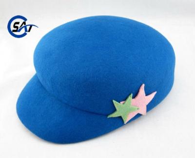 China breathable & 2012 Fashions 100% Waterproof Wool Felt Blue Sailor Hat for sale