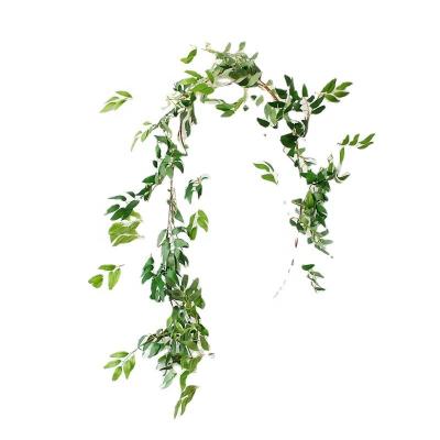 China Silk Cloth and Willow Leaf Artificial Green Planting 170cm Artificial Plastic for sale