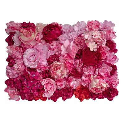 China Natural Touch Artificial Flower Wall Wedding Decor Panels For Party Artificial Wall for sale