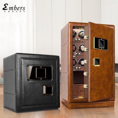 China Luxury High-end Luxury Watch Winder Anti-theft Fingerprint Safe Recognition Open Anti-theft Watch Box With TPD 5 Mode Control for sale