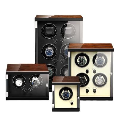 China Handmade Luxurious Wooden Automatic Watch Winder Box 4 Slots Accessories Show Mechanical Rotating Watch uhrenbeweger For Men Watch for sale