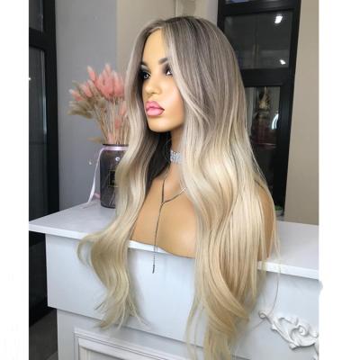 China Pastel Lace Front Wigs Virgin Human Hair 4*4 5*5 13*4 13*6 HD Ombre Gray Ash Blonde Color Big Wave Full Body Wave Fashion Wigs for sale