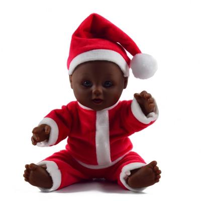 China Changeable Clothing 12 Inch Christmas Doll Black Products & 12 Inch Realistic Black Baby Doll For Kids for sale