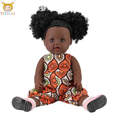 China Changeable Clothing Handmade Style New 16 Inch African Black Doll Cheap Curly Hair for sale