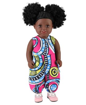 China Wholesale Changeable Dressing 18 Inch Black Doll African American Vinyl Girl Doll Black Doll With Afro Hair for sale