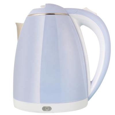 China Hot Selling Cheap Price Rotation Double Base 1.8L 1500W 360 Degree Double Layers Quickly Boil Purple Plastic Electric Kettle, Plastic Electric Kettle for sale