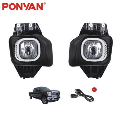 China PONYAN Universal Waterproof Metal Fog Lamp Projector Black Fog Lights For Ford 250 2011-2015 for sale