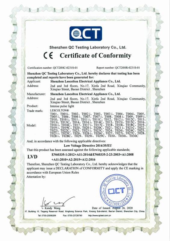 CE - Shenzhen Dimeisi Electric Appliance Co., Ltd.