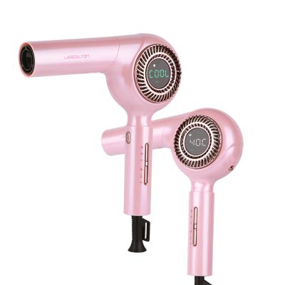 China Lescolton Barber Salon Professional Factory BLDC Motor Ionic Hair Dryer Cold and Hot Air Negative Pink Ionic Electric Hair Dryer for sale