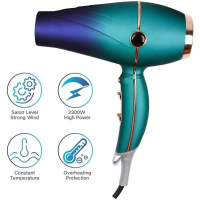 China Ionic Professional Powerful Home Use Blow Dryer 2300W AC Motor Hair Dryer Salon Machine With Negative for sale