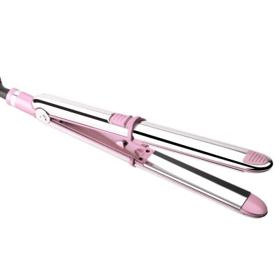 China Portable Professional Factory Car Flat Iron Private Label Titanium Hair Iron Titanium Flat Iron Straightening and Curling Flat Straightener for sale