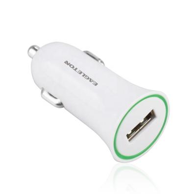 China With Circle Light LED Light Car Battery Charger 12V 2.1A Single USB Car Charger For Mobile Phone for sale