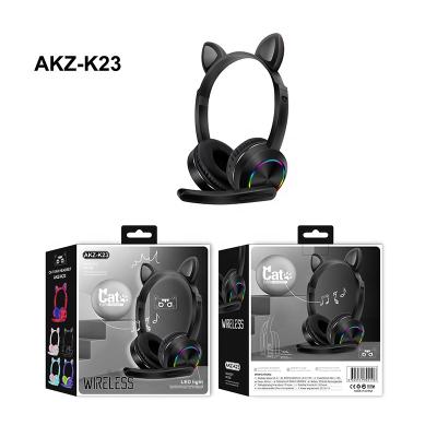 China Earphone Hot-selling Cat Ear Led Wireless Gaming Earphone Earbuds for sale