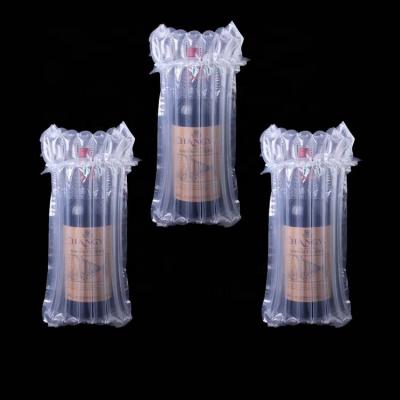 China Shock Resistance Inflatable Air Packing Bubble Column Protective Bag Pack Plastic Envelope Air Column Bag Wine for sale