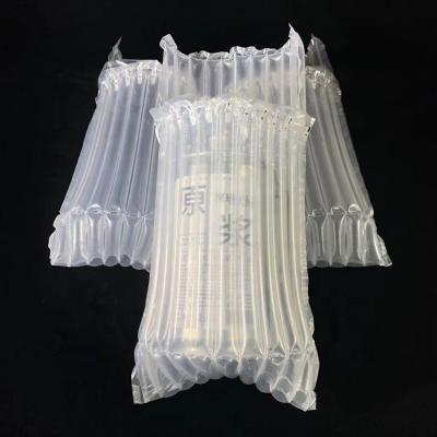 China Shock Resistance Environmentally Friendly Recyclable Red Wine Buffer Inflatable Air Column Bag Packaging for sale