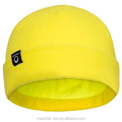 China JOINT Double Layer Winter Fleece Thick Beanie With Custom Label for sale