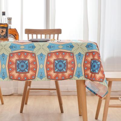 China Simple Custom Print Table Cloth Textile Polyester Stretch for sale