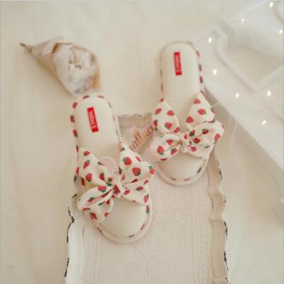 China Flat Slippers Indoor Home Slippers Fluffy Slippers With Bow For Bride for sale