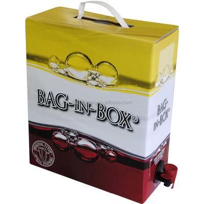 China Safety Custom Design 1.5L Beverage Aluminum Foil Wine Packaging Bag In Box Dispenser With Spout Tap for sale