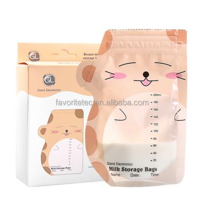 China BPA Free Food Grade Custom Printed Plastic Pouch Breast Milk Storage Bags for sale